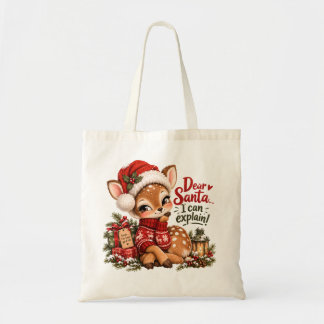 Mooie Kerst Rendieren Gepersonaliseerd Canvas Tote Bag