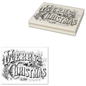 Mooie kerst 	rubberstempel (Gestempeld)