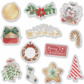 Mooie Kerst sticker set (Voorkant)
