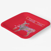 Mooie kerst van Deer Papieren Bordje (Gebogen)