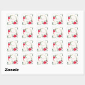 Mooie Kerst Watercolor Bloem Sticker (Vel)