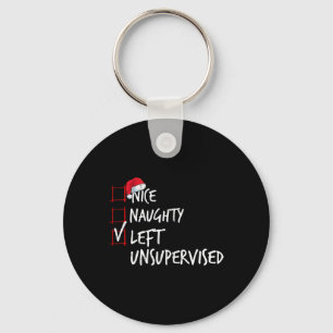 Mooie kerst zonder toezicht links sleutelhanger