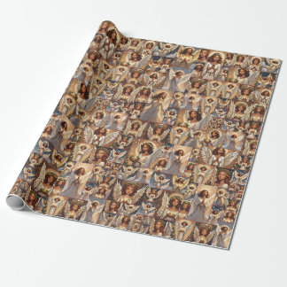 Mooie kerstangels cadeaupapier