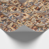 Mooie kerstangels cadeaupapier (Hoek)