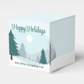 Mooie kerstbomen Mini Kerstfeest Bedankdoosjes (Voorkant Zijde)