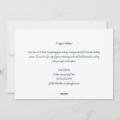 Mooie kerstbomen Winter Sneeuw Zakelijk Feestdagenkaart (Achterkant)