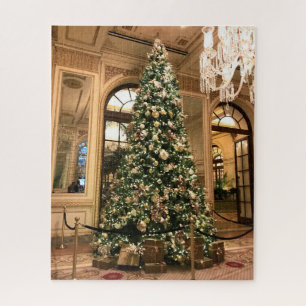 Mooie kerstboom in het Plaza Hotel NYC Legpuzzel