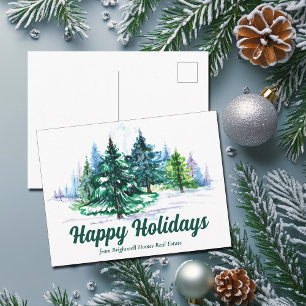 Mooie Kerstboom Landschap Maatwerk Bedrijf Feestdagenkaart