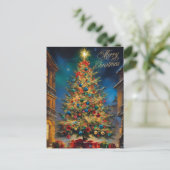 Mooie Kerstboom met Cadeaus Feestdagenkaart (Staand voorkant)