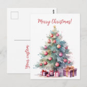 Mooie Kerstboom Waterverf Art Graphic Briefkaart (Voorkant / Achterkant)
