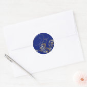 Mooie kerstfeestelijke kerst ronde sticker (Envelop)