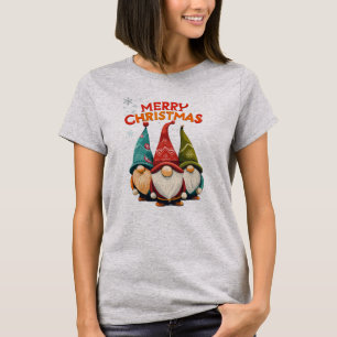 Mooie kerstgnomen t-shirt