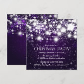 Mooie kerstgordelstaren Paars Kaart (Voorkant / Achterkant)