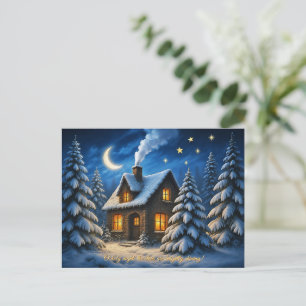 Mooie kerstgroet uitnodiging briefkaart