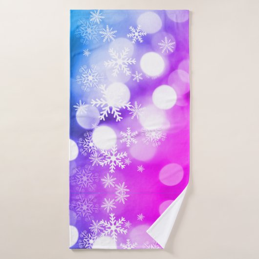 Mooie kersthanddoek met sneeuwvlokken bad handdoek (Badhanddoek)