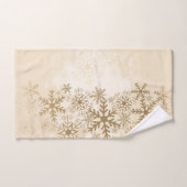 Mooie kersthanddoek met sneeuwvlokken bad handdoek (Handdoek)