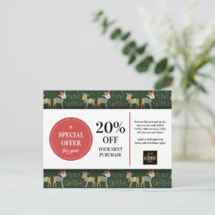 Mooie Kerstherten Aangepaste Coupon Korting Briefkaart