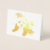 Mooie kerstkaart met Beer Gold Foil voor kerstmis Folie Kaarten (Voorkant)