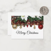 Mooie kerstkaart notitiekaartje (Voorkant / Achterkant in situ)