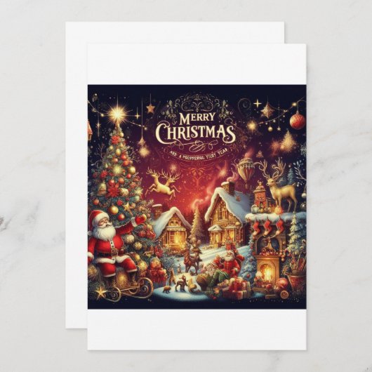 Mooie kerstkaarten kaart (Voorkant / Achterkant)