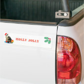 Mooie kerstkat voor Merlin Bumpersticker (Op Truck)