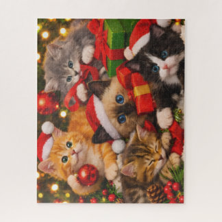 Mooie Kerstkatten Cadeaus Puzzel