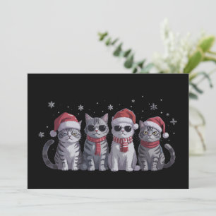 Mooie Kerstkatten Schattige Kattenliefhebber Katte Feestdagenkaart