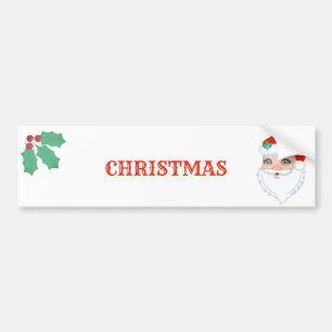 Mooie kerstkerstkerstkerstkerstbedekking bumpersticker