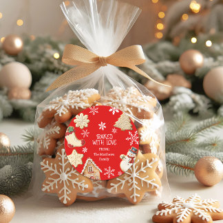 Mooie Kerstkoek Zoete Treats Cadeau Stickers