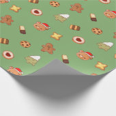 Mooie kerstkoekjes vrolijke vakantie Biscuits Cadeaupapier (Hoek)