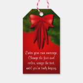 Mooie kerstkreet cadeaulabel (Achterkant)