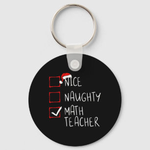 Mooie kerstlijst Wiskunde leraar kerst met laster Sleutelhanger