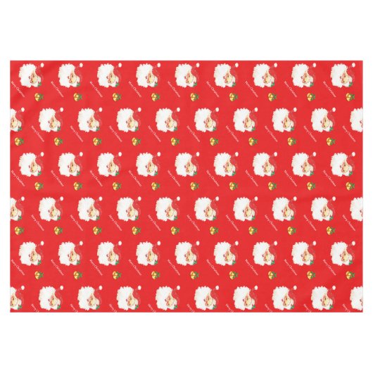 Mooie kerstman en rode cellen tafelkleed (Voorkant (Horizontaal))
