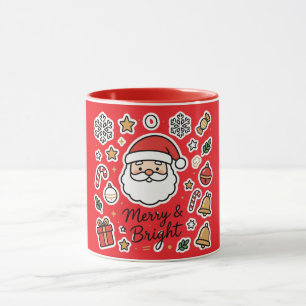 Mooie Kerstman Kerstmis Mok Merry & Bright