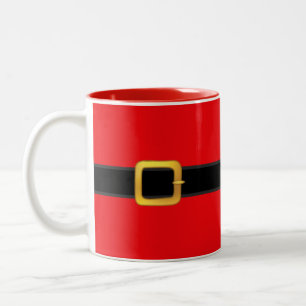 Mooie kerstman Kerstriem Tweekleurige Koffiemok