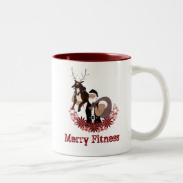 Mooie kerstmantel tweekleurige koffiemok
