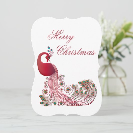 Mooie kerstmis feestdagenkaart (Staand voorkant)