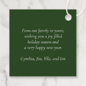 Mooie kerstmis met rode en groene Waterverf Bedankjes Labels (Achterkant)