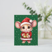 Mooie Kerstmis Muis Kaart (Staand voorkant)