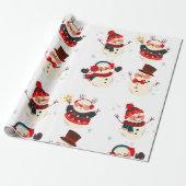 Mooie Kerstmis, Winterlandschap Cadeaupapier (Uitgerold)