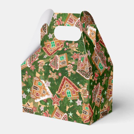 Mooie kerstontbijtbroden Groen Bedankdoosjes (Voorkant Zijde)