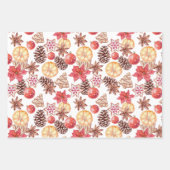 Mooie kerstpatronen voor Waterverf Inpakpapier Vel (Voorkant 2)