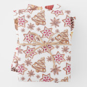 Mooie kerstpatronen voor Waterverf Inpakpapier Vel (In situ)