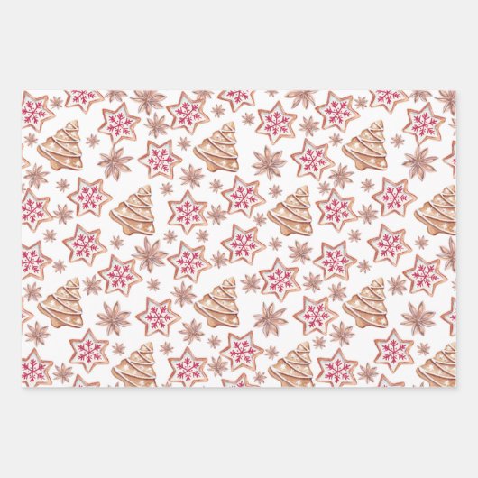 Mooie kerstpatronen voor Waterverf Inpakpapier Vel (Voorkant)