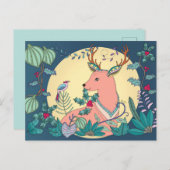 Mooie kerstrendierster briefkaart (Voorkant / Achterkant)