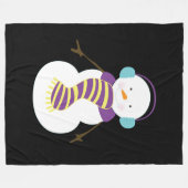 Mooie kerstsnowman fleece deken (Voorkant (Horizontaal))