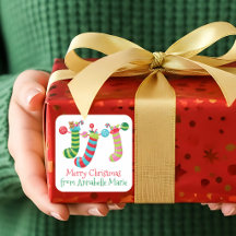 Mooie kerstsokken op maat gemaakt van cadeau