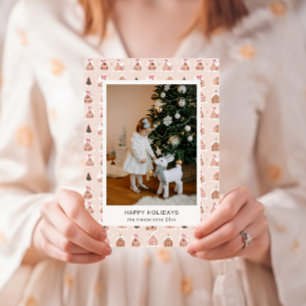 Mooie kerststolpfoto kerstkaart