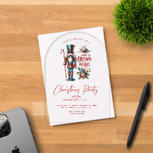 Mooie Kerstwensen Notenkraker Feest Uitnodiging Acryl Uitnodigingen