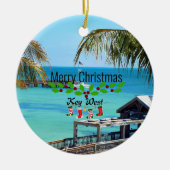 Mooie Key West Kerstmis Keramisch Ornament (Voorkant)